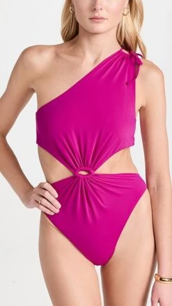Agua Bendita Bloom Suki Solid One Piece Swimsuit