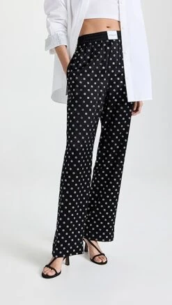 Alexander Wang Pajama Pant With Allover A Hotfix