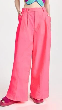 Mira Mikati Wide Leg Pleat Front Trousers