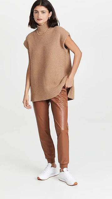 Commando Faux Leather Joggers - Image 4