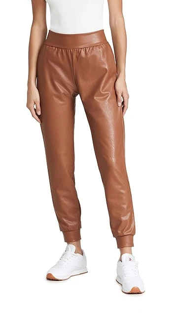 Commando Faux Leather Joggers - Image 6