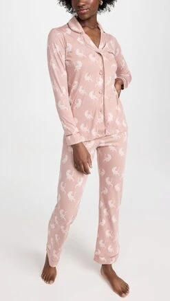 Cosabella Bella Pajama Long Sleeve Top Pants Set