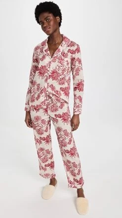 Desmond & Dempsey Womens Long Set Cactus Flower