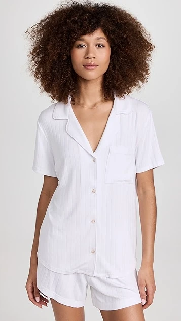 Eberjey Gisele Rib Relaxed Short Pj Set - Image 7