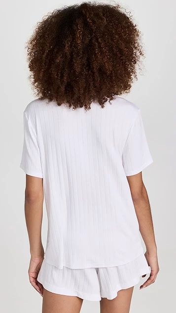 Eberjey Gisele Rib Relaxed Short Pj Set - Image 2