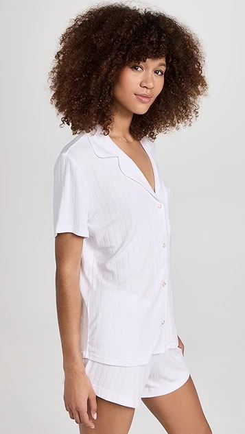 Eberjey Gisele Rib Relaxed Short Pj Set - Image 3