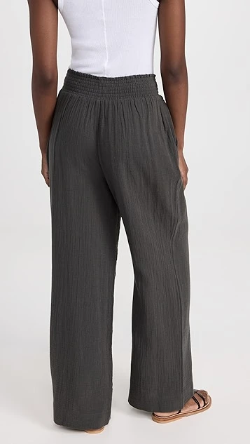 Faherty Dream Cotton Gauze Wide Leg Pants - Image 2