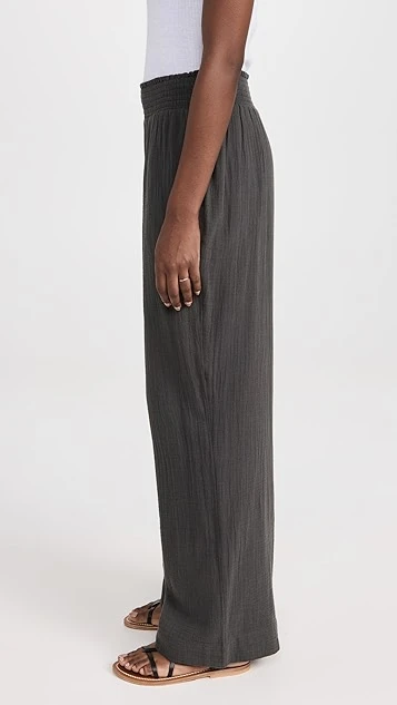 Faherty Dream Cotton Gauze Wide Leg Pants - Image 3