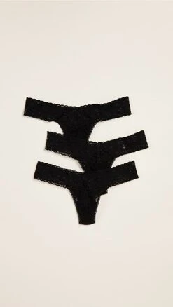 Hanky Panky 3 Pack Signature Lace Low Rise Thong