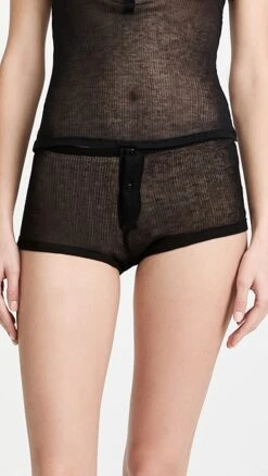 Kiki De Montparnasse Ribbed Intime Boy Shorts
