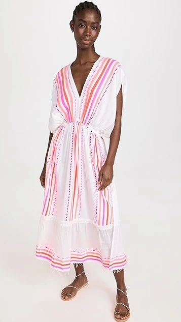 Lemlem Eshe Plunge Neck Dress - Image 4