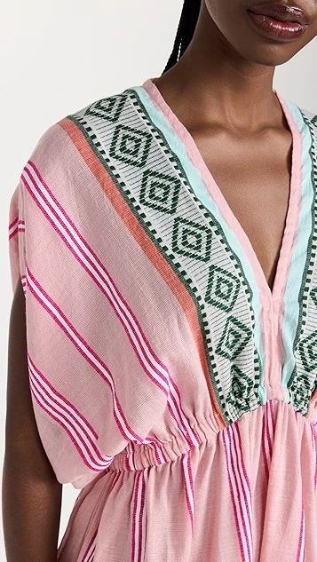 Lemlem Rosa Short Plunge Neck Dress - Image 5