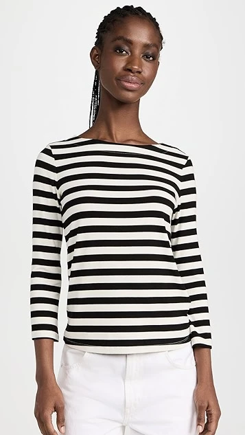 L'AGENCE Lucille Boatneck Striped Shirt - Image 7