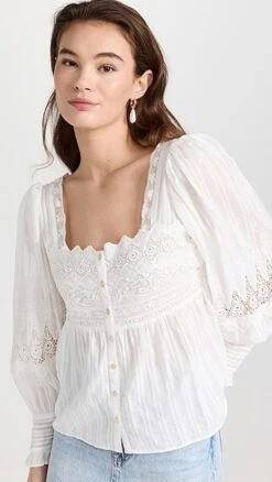 LoveShackFancy Anorette Blouse