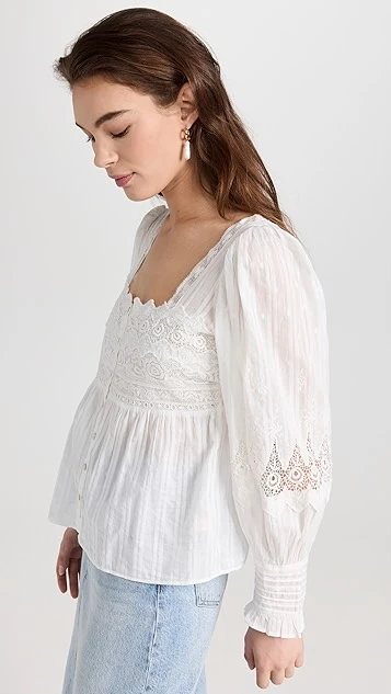 LoveShackFancy Anorette Blouse - Image 3