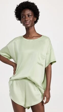 Lunya Washable Silk Tee Set