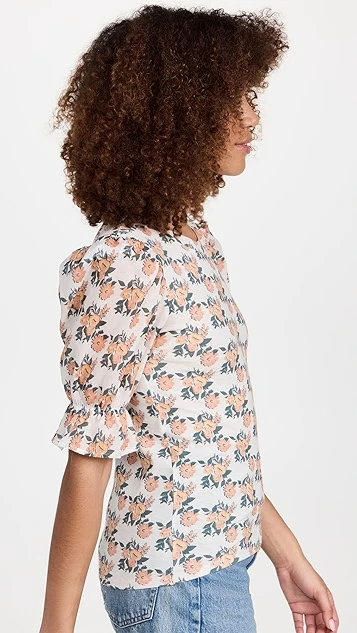 Nation LTD Bia Gathered Sleeve Tee - Image 3