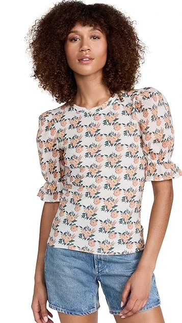 Nation LTD Bia Gathered Sleeve Tee - Image 6