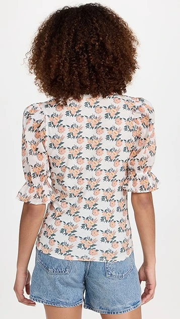 Nation LTD Bia Gathered Sleeve Tee - Image 2