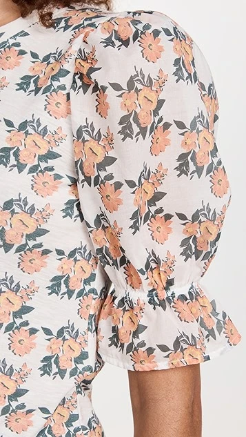 Nation LTD Bia Gathered Sleeve Tee - Image 5