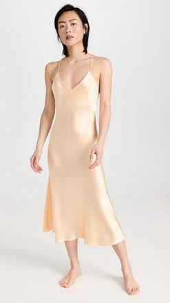 Olivia Von Halle Mossy Slip Dress