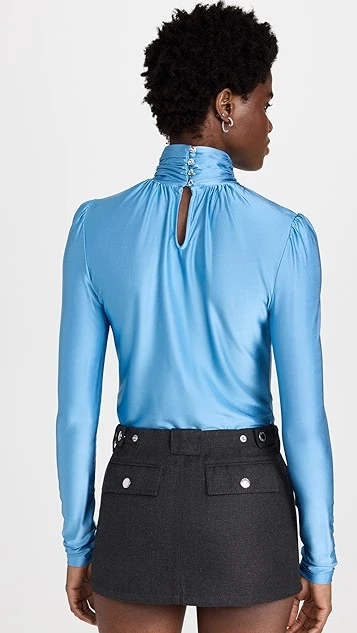 Paco Rabanne Ruched Turtleneck Top - Image 2