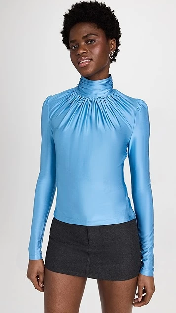 Paco Rabanne Ruched Turtleneck Top - Image 6