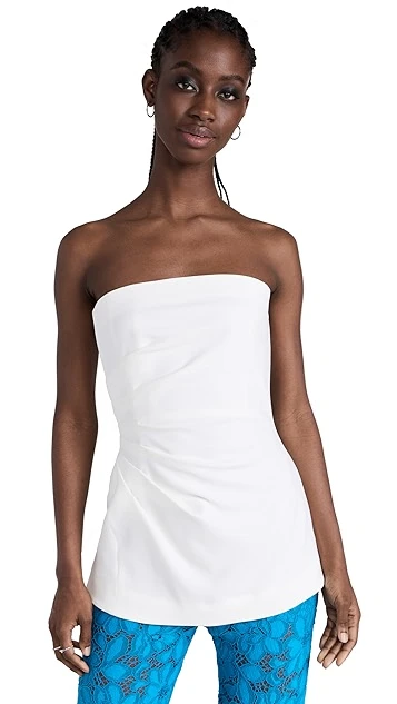 Proenza Schouler Matte Viscose Crepe Strapless Top - Image 6