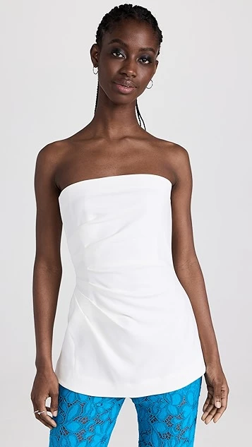 Proenza Schouler Matte Viscose Crepe Strapless Top