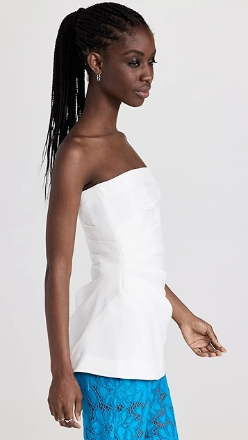 Proenza Schouler Matte Viscose Crepe Strapless Top - Image 3