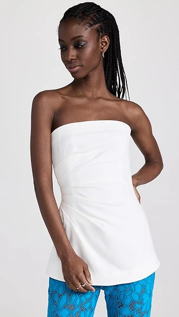 Proenza Schouler Matte Viscose Crepe Strapless Top - Image 7