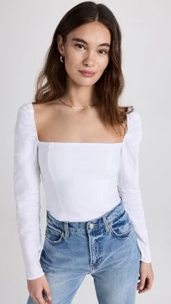 Reformation Khloe Linen Top