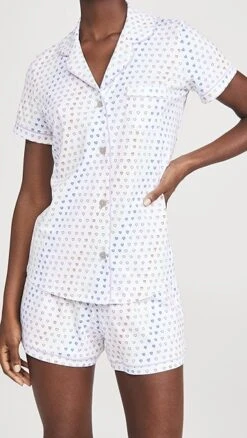 Roller Rabbit Disco Hearts PJ Polo Set