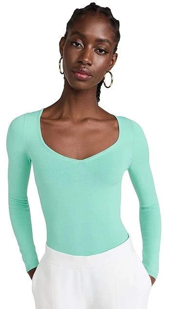 Sergio Hudson Long Sleeve Scoop Neck Bodysuit - Image 6