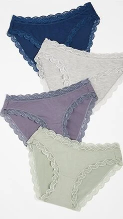 Stripe & Stare Khaki Knicker Box Panties 4 Pack