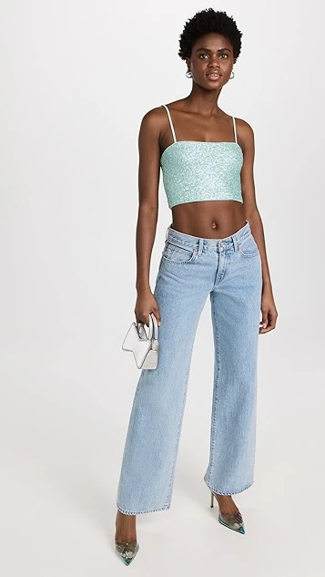 Susana Monaco Sequin String Crop Top - Image 4