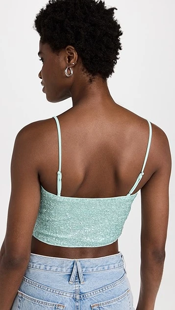 Susana Monaco Sequin String Crop Top - Image 2