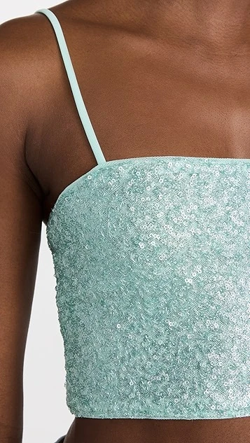 Susana Monaco Sequin String Crop Top - Image 5
