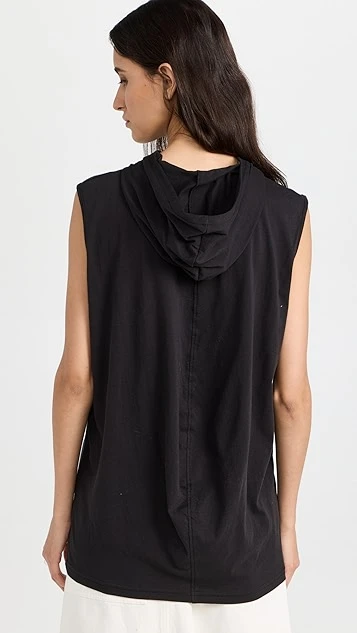 Tibi T-Shirt Hoodie Tunic Top - Image 2
