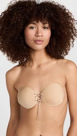 The Natural Lace Up Adhesive Bra
