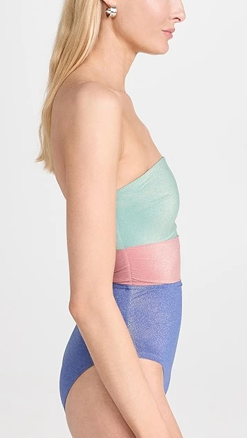 Zimmermann Clover Metallic Scarf Tie One Piece - Image 3